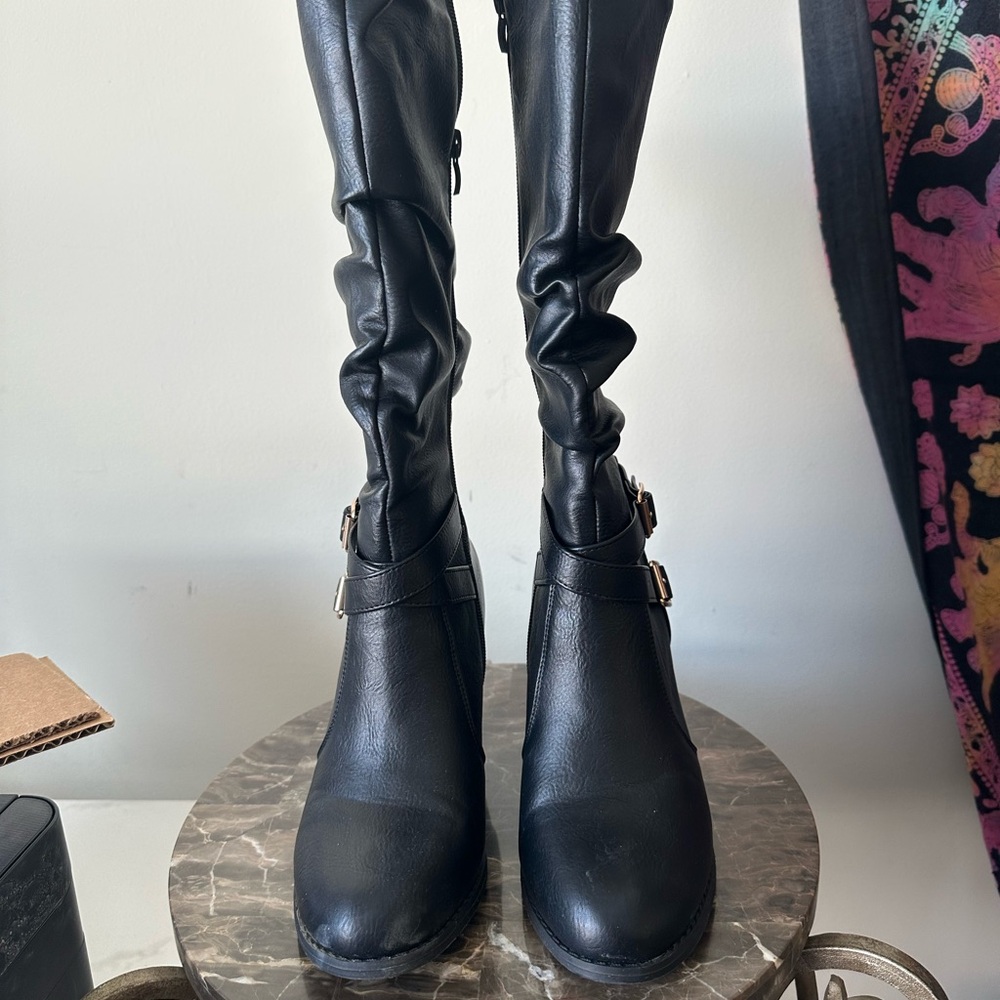 Ermonn Women's Slouchy Knee High Boots Size 8